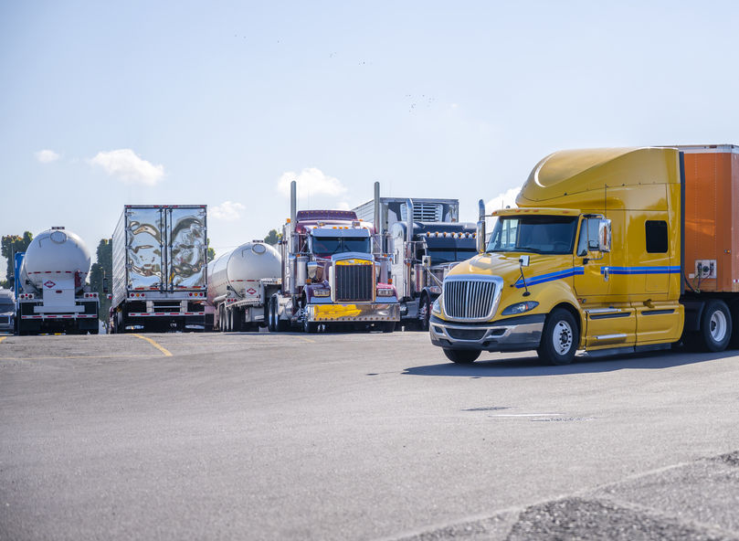 semi trucks, trailers